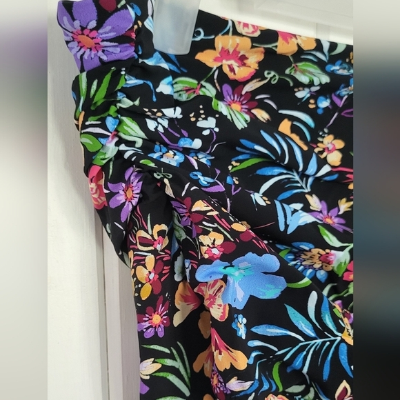 Gottex Floral High Waist Swim Bottom with Side Shirring - Picture 3 of 10